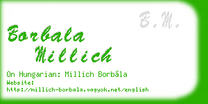 borbala millich business card